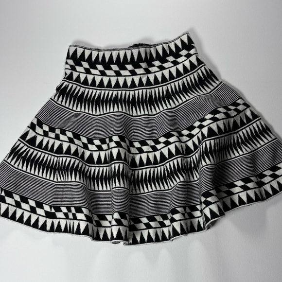 Mi Ami Dresses & Skirts - Mi Ami Black and White Geometric Skater Skirt